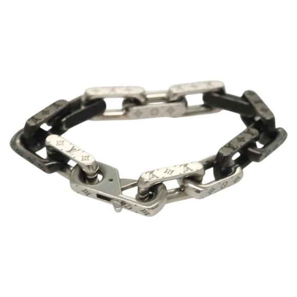 LOUIS VUITTON Bracelet Monogram Chain metal Silver tone - Picture 4 of 9
